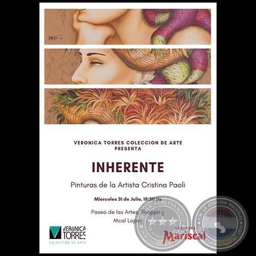 INHERENTE - Pinturas de la Artista Cristina Paoli - Mircoles, 31 de Julio de 2019